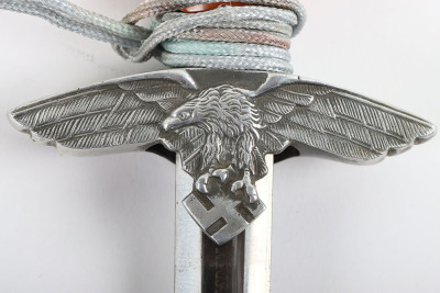 WW2 German Luftwaffe 2nd Pattern Officers Dress Dagger with Engraved Rear Cross Guard by Alcoso, Solingen - 18