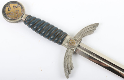 WW2 German Luftwaffe Officers Sword by SMF, Solingen, - 6