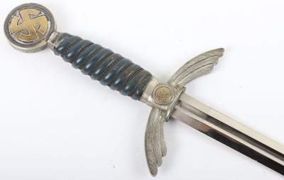 WW2 German Luftwaffe Officers Sword by SMF, Solingen, - 7