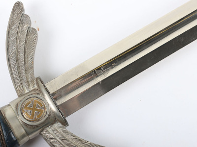 WW2 German Luftwaffe Officers Sword by SMF, Solingen, - 8