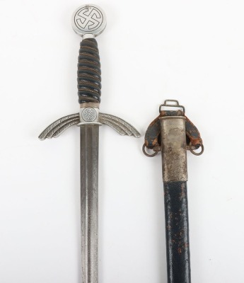 Rare WW2 German Luftwaffe Officers Sword with Damascus Blade - 2