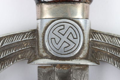 Rare WW2 German Luftwaffe Officers Sword with Damascus Blade - 14