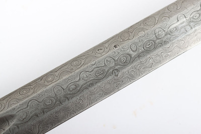 Rare WW2 German Luftwaffe Officers Sword with Damascus Blade - 23