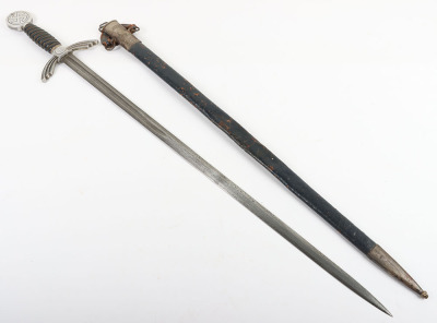 Rare WW2 German Luftwaffe Officers Sword with Damascus Blade - 29