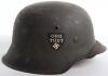 German Organisation Todt M-42 Steel Combat Helmet - 2