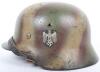 German Army Normandy Camouflaged Steel Combat Helmet - 2