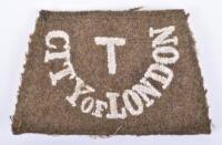 WW1 Territorial Battalion City of London Regiment Slip-on Shoulder Title