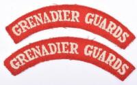 WW1 Period Grenadier Guards Cloth Shoulder Titles