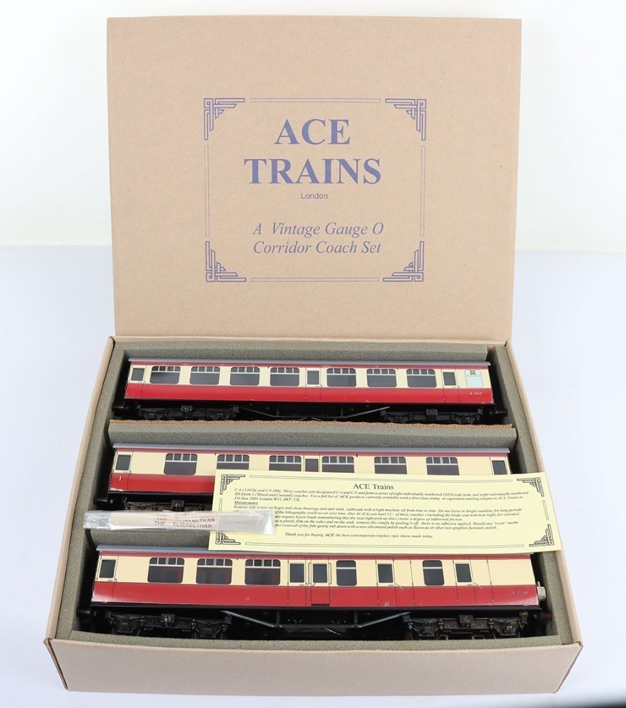 Coach Train Set ACE Trains 0 gauge BR C/5 three coach set A