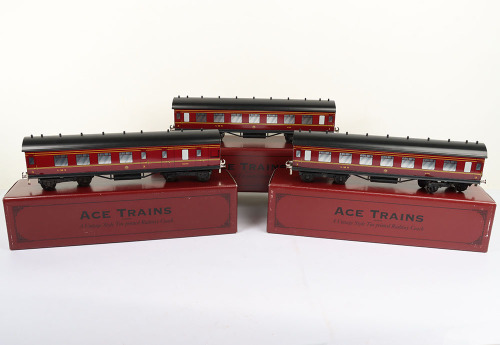 ACE Trains 0 gauge three LMS Passenger corridor coaches