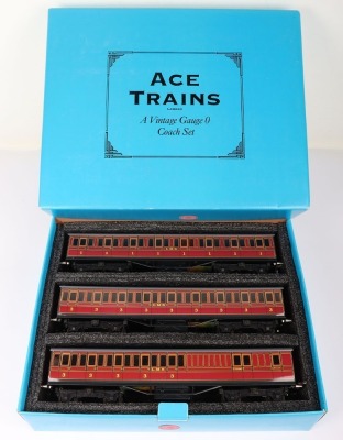 ACE Trains 0 gauge LMS C/1 three coach set