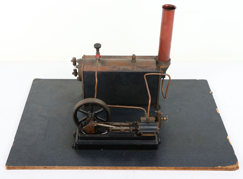 Small Stuart Turner single cylinder horizontal engine and boiler