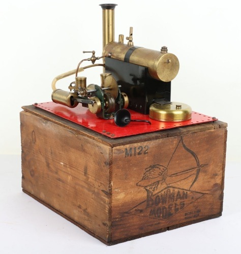 Boxed Bowman Models M122 twin cylinder Stationary steam engine, English circa 1930,