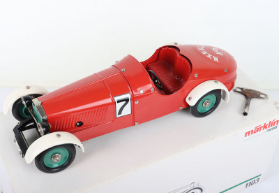 Boxed Marklin recent issue 1103 tinplate clockwork Racing car - 3