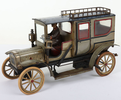 Carette tinplate clockwork Limousine, German circa 1905 - 3