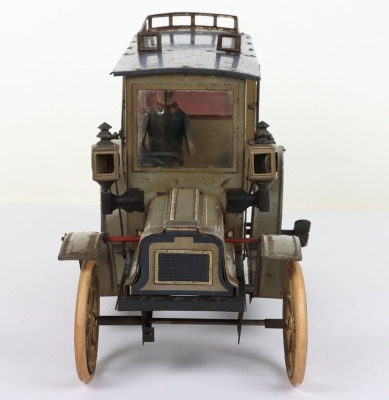 Carette tinplate clockwork Limousine, German circa 1905 - 4