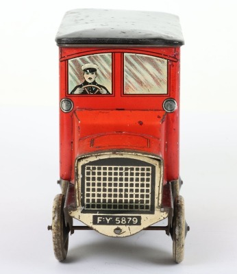 Scarce tinplate W & R Jacob & Co Ltd Royal Mail motor van biscuit tin, 1920s - 3