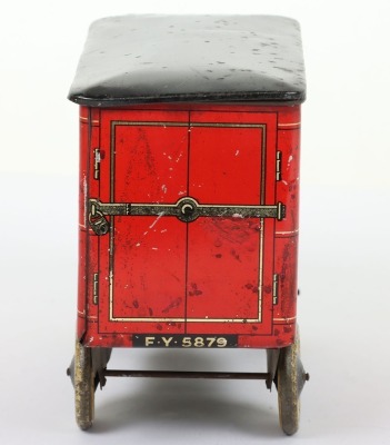Scarce tinplate W & R Jacob & Co Ltd Royal Mail motor van biscuit tin, 1920s - 4