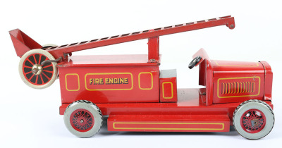 Chad Valley Ubilda Clockwork tinplate Fire Engine - 5