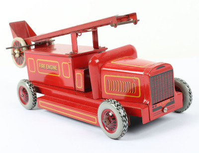 Chad Valley Ubilda Clockwork tinplate Fire Engine - 6