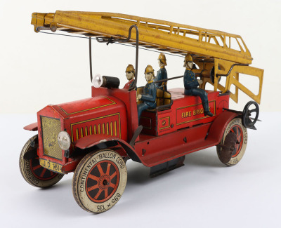 Pre War Distler (Germany) Tinplate Clockwork Fire Engine with electric light - 4