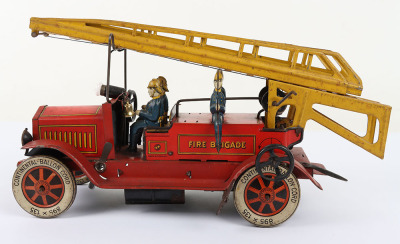 Pre War Distler (Germany) Tinplate Clockwork Fire Engine with electric light - 5