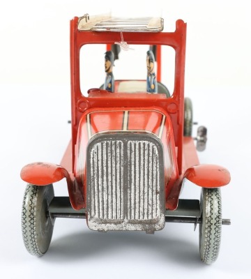 Mettoy Tinplate Fire Engine, with escape ladder - 7