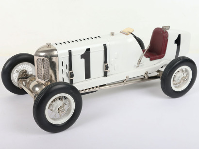 Large size tinplate Miller 91 Supercharged clockwork Racing car