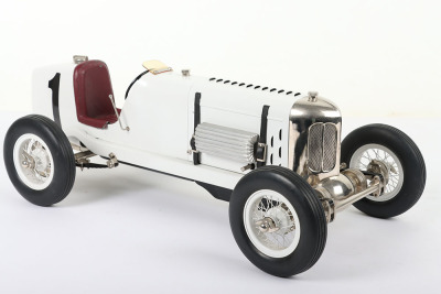 Large size tinplate Miller 91 Supercharged clockwork Racing car - 4