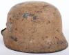 German Army Afrika Korps (D.A.K) Camouflaged Steel Combat Helmet - 4