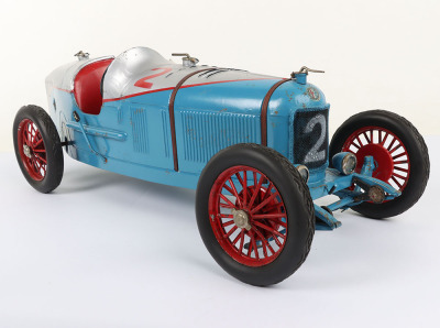 Scarce 1930’s CIJ (France) Alfa Romeo P2 Clockwork Racing Car with front headlamps - 6