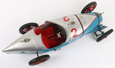 Scarce 1930’s CIJ (France) Alfa Romeo P2 Clockwork Racing Car with front headlamps - 21