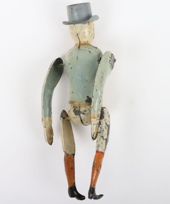 Early tinplate clockwork tumbling Acrobat Clown figure, German probably Gunthermann circa 1905 - 4