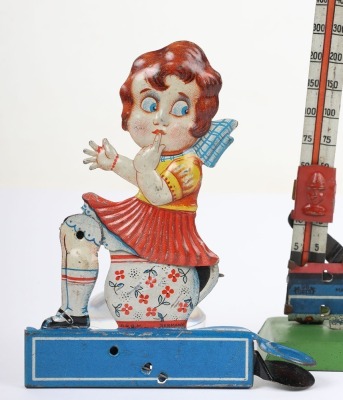 A tinplate Gely (Georg Levy) circus Strong Man High Striker novelty toy, German 1920s - 3