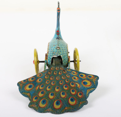Tinplate clockwork Peacock, probably German 1920s - 3