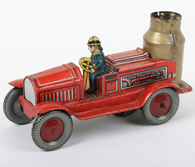 Tinplate clockwork Fire Engine, German US zone circa 1950 - 2