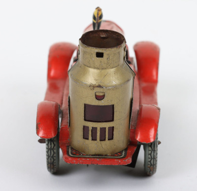 Tinplate clockwork Fire Engine, German US zone circa 1950 - 4