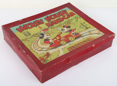 A good boxed Wells-Brimtoy Mickey Mouse Handcart, English 1936 - 4