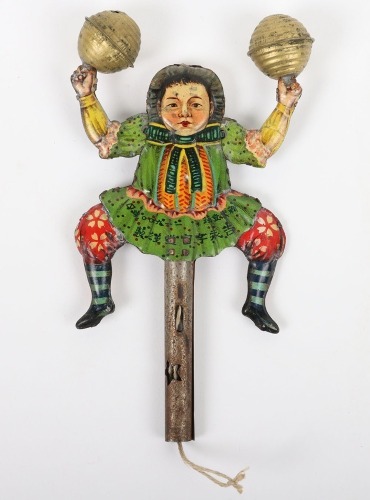 A rare early Japanese tinplate Jumping Jack toy, circa 1905