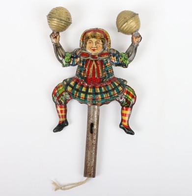 A rare early Japanese tinplate Jumping Jack toy, circa 1905 - 3