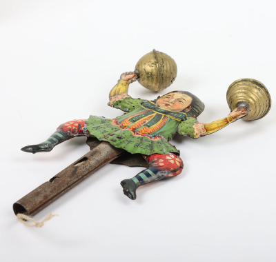 A rare early Japanese tinplate Jumping Jack toy, circa 1905 - 5