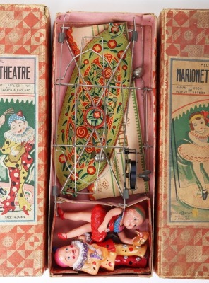 A boxed CK Kuramochi clockwork Marionette Theatre, Japanese 1930s - 2