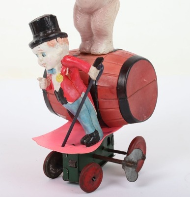 Boxed A.M Japan celluloid circus Elephant and Ringmaster clockwork novelty toy, 1930s, - 4