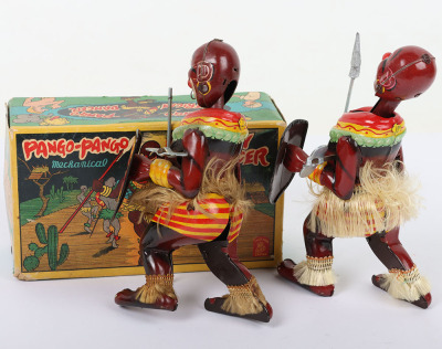 Boxed TPS Toys mechanical tinplate Pango-Pango African Dancer, Japanese 1950s - 3