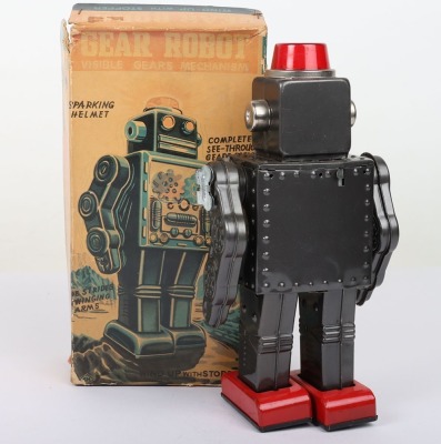 Boxed SH Horikawa clockwork Gear Robot, Japanese 1960s - 4