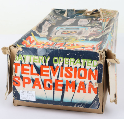 Boxed Alps battery operated Television Spaceman, Japanese 1960s - 4