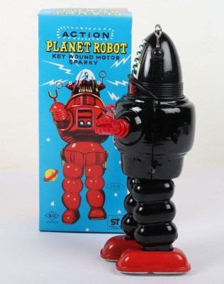 Boxed KO Yoshiya mechanical tinplate Action Planet Robot - 3