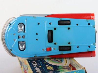 Boxed TM Masudaya battery operated Moon Rocket, Japanese 1950s - 8