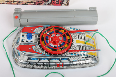 Scarce boxed T.P.S battery operated tinplate Lunar Hovercraft, Japanese 1960s - 2