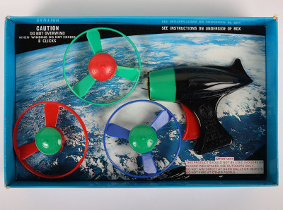 Boxed Ne-Kur friction driven tinplate flying saucer, Turkey circa 1970 - 2